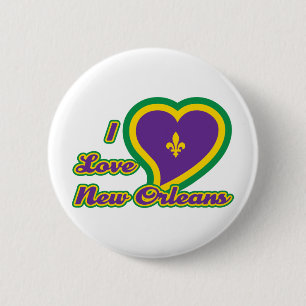 I Love New Orleans 6 Cm Round Badge