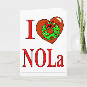 I Love New Orleans Christmas Holiday Card