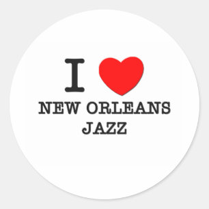 I Love New Orleans Jazz Classic Round Sticker