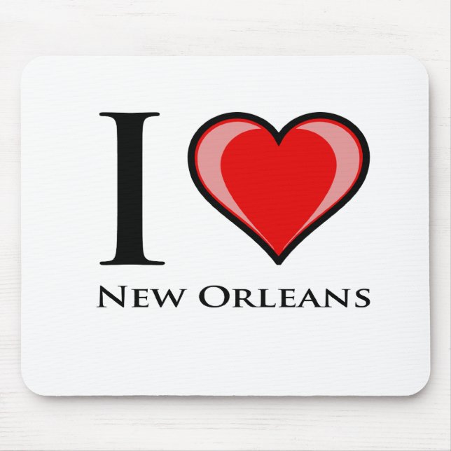 I Love New Orleans Mouse Pad (Front)