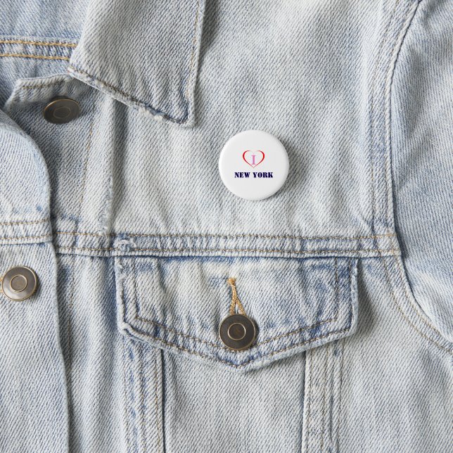 I Love New York 3 Cm Round Badge (In Situ)