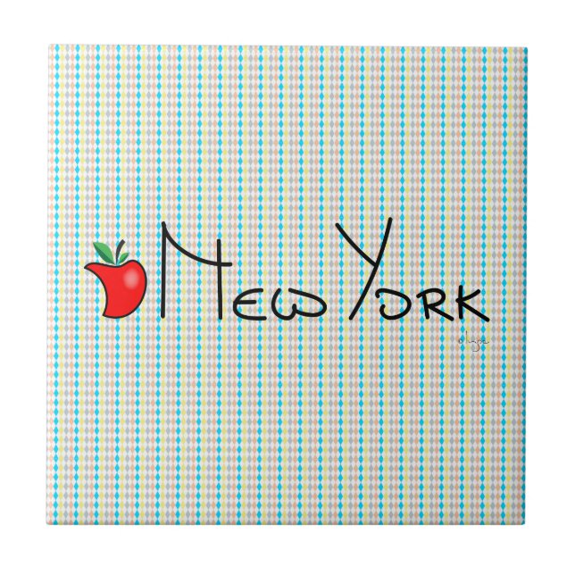 I love New York - Big Apple Ceramic Tile (Front)
