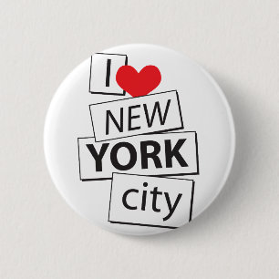 I Love New York City 6 Cm Round Badge