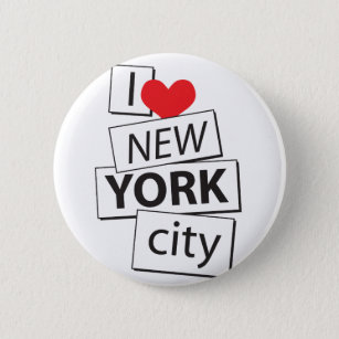 I Love New York City 6 Cm Round Badge