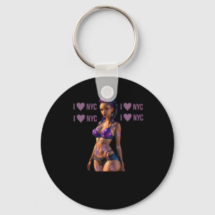 I Love New York City (because Of The Girls) Sticke Key Ring