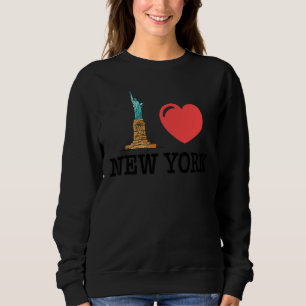 I Love New York City  Statue Of Liberty Heart Desi Sweatshirt