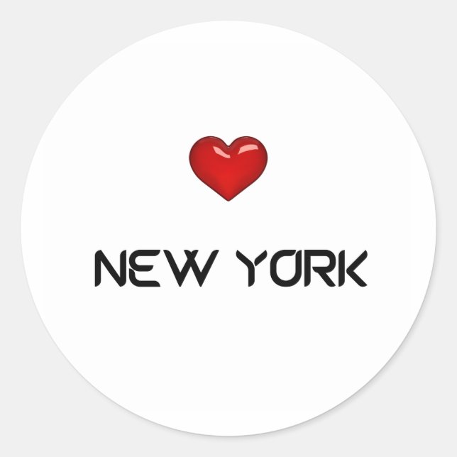 I love new York  Classic Round Sticker (Front)