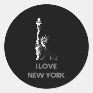 I Love New York Classic Round Sticker