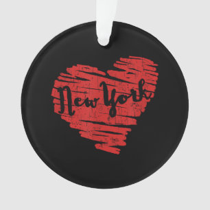 I Love New York Heart NY Ornament