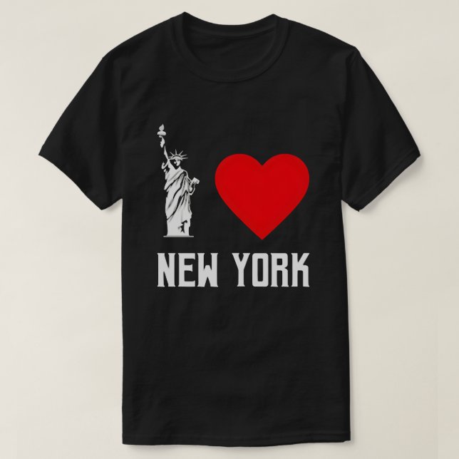 I Love New York Heart T‑Shirt Design T-Shirt (Design Front)