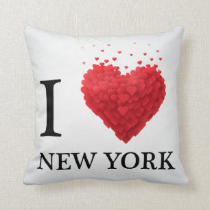 I Love New York Hearts Cushion