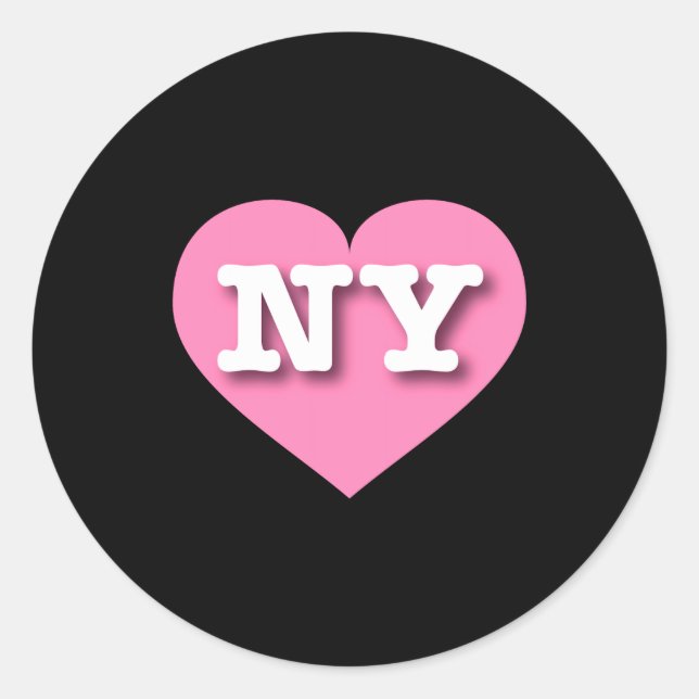 I Love New York Ny Nk Heart _1  Classic Round Sticker (Front)
