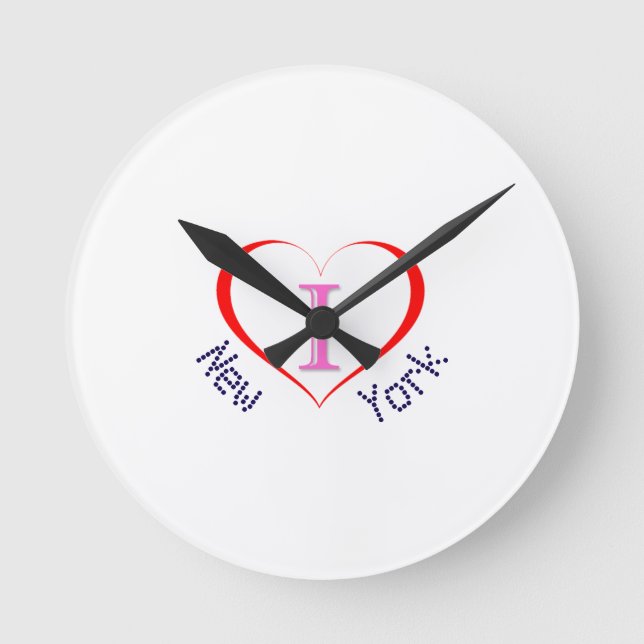 I Love New York Round Clock (Front)