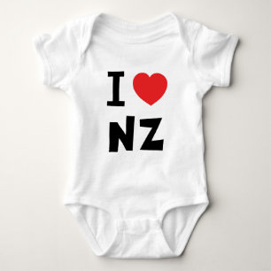 I love new zealand baby bodysuit