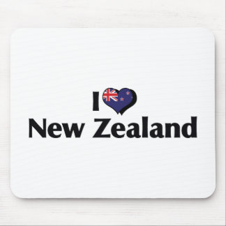 I Love New Zealand Flag Mouse Pad
