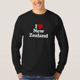 I Love New Zealand Heart Funny T-Shirt