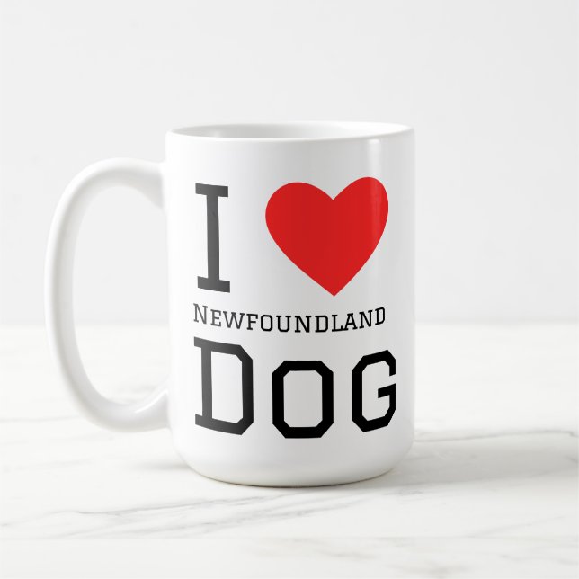 I love Newfoundland dog  Coffee Mug (Left)