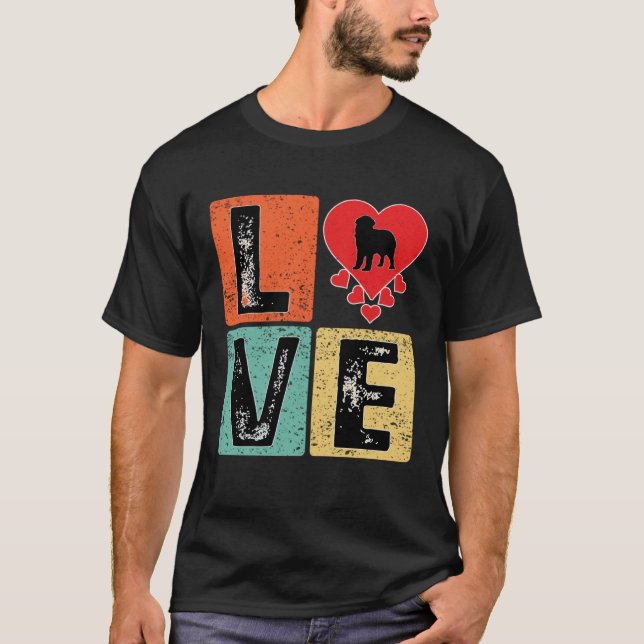 I Love Newfoundland Dog  Valentine s Day Newfoundl T-Shirt (Front)