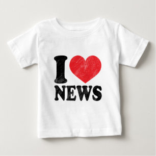 I Love News Baby T-Shirt