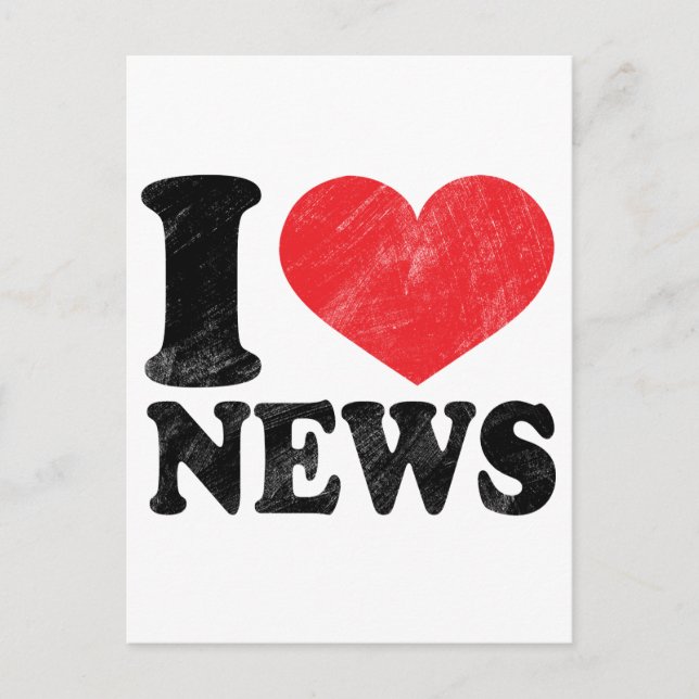 I Love News Postcard (Front)