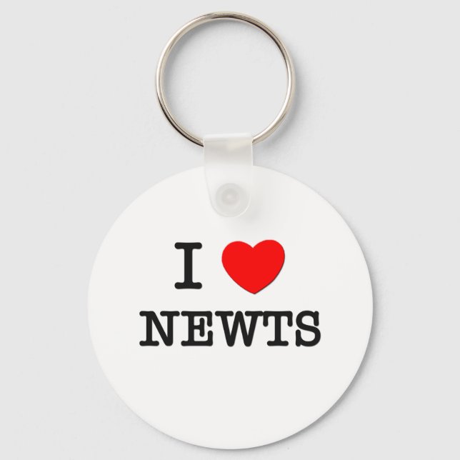 I Love Newts Key Ring (Front)
