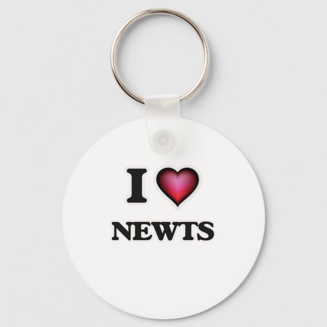 I Love Newts Key Ring (Front)