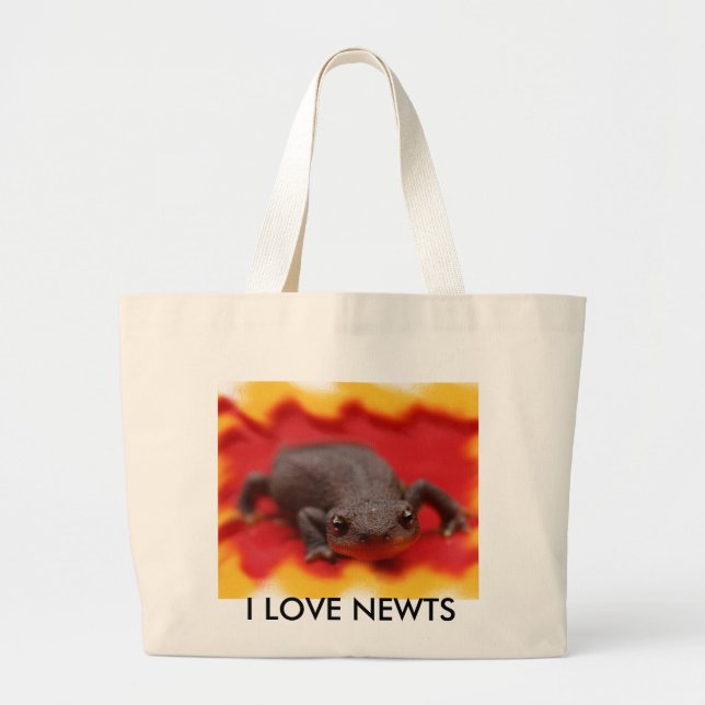 I Love Newts Large Tote Bag (Front)
