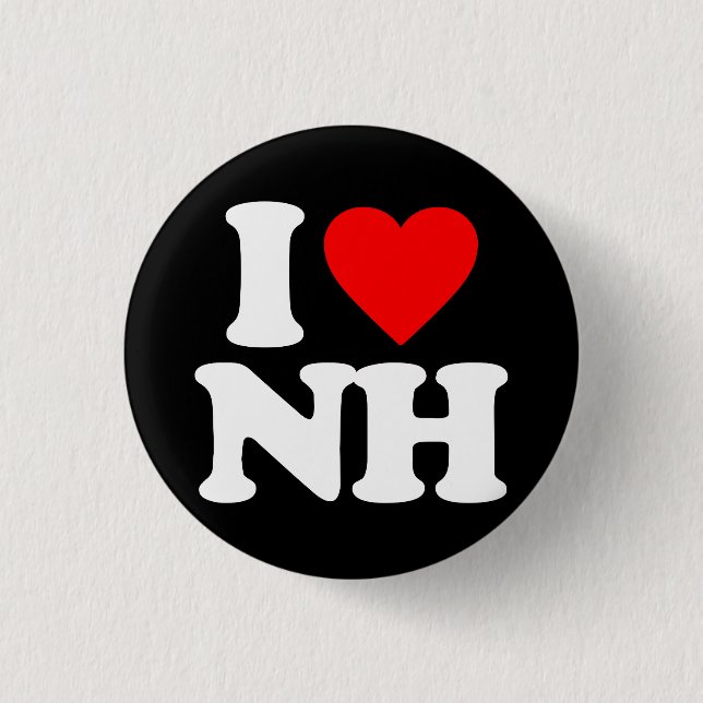 I LOVE NH 3 CM ROUND BADGE (Front)
