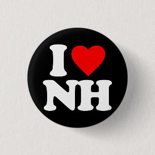 I LOVE NH 3 CM ROUND BADGE