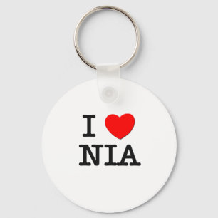 I Love Nia Key Ring