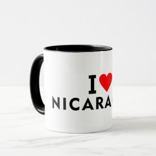 I love Nicaragua country like heart travel tourism Mug