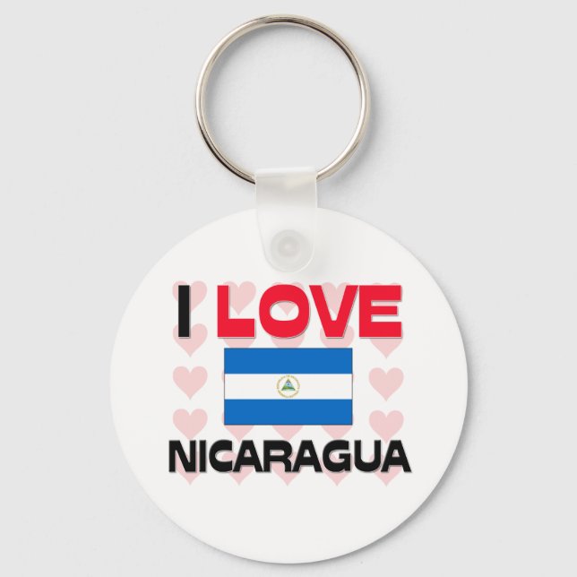 I Love Nicaragua Key Ring (Front)