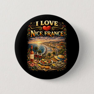 I Love Nice 6 Cm Round Badge