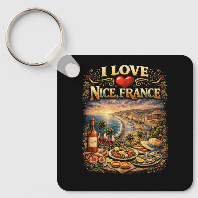 I Love Nice Key Ring (Front)