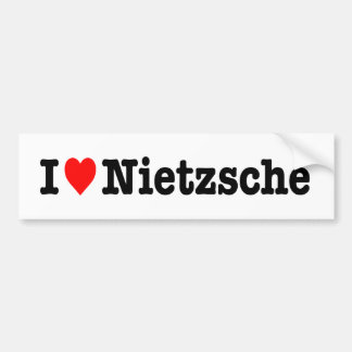 "I LOVE NIETZSCHE" BUMPER STICKER