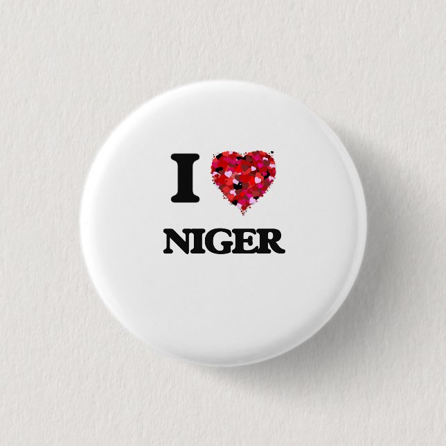 I Love Niger 3 Cm Round Badge (Front)