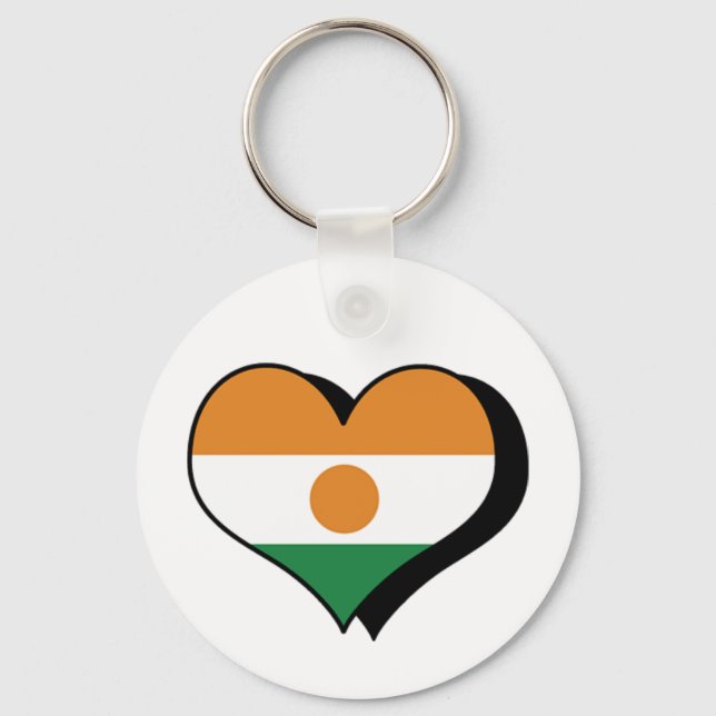I Love Niger Keychain (Front)