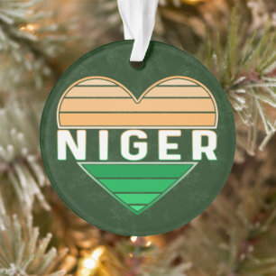 I Love Niger, Nigerien Heart Ornament