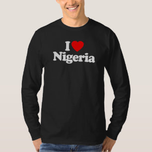I Love Nigeria Heart Funny T-Shirt