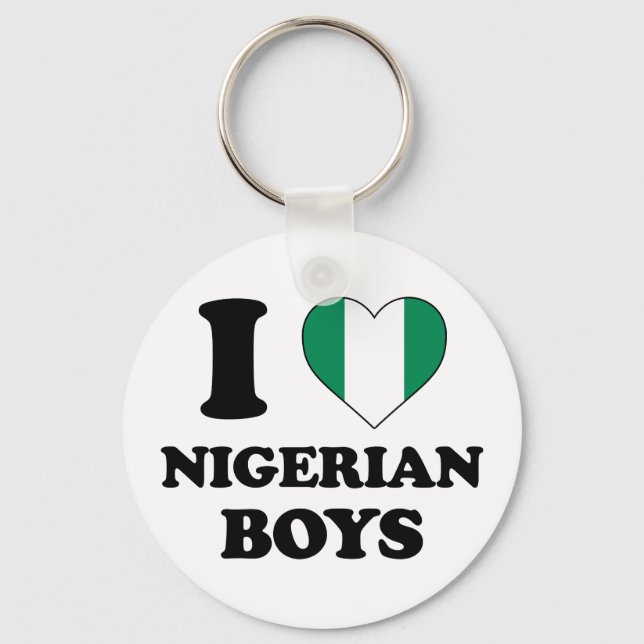 I love Nigerian boys Key Ring (Front)