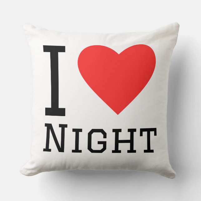 I love night square sticker cushion (Front)