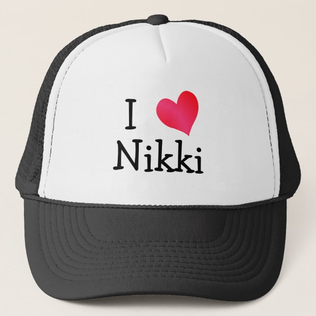 I Love Nikki Trucker Hat (Front)