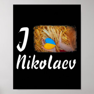 I Love Nikolaev Ukraine Power Ukrainian Flag Symbo Poster