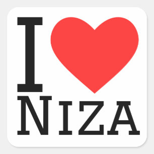 I love Niza  Square Sticker