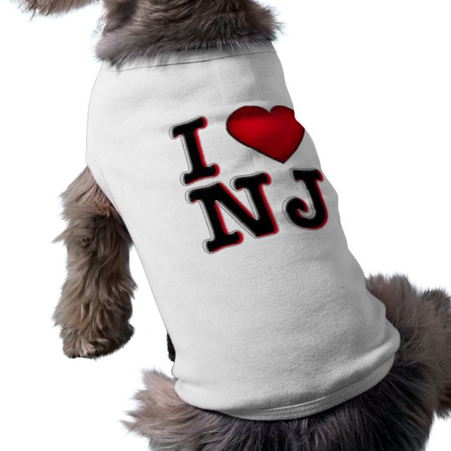 I Love NJ Doggie T-shirt (Back)