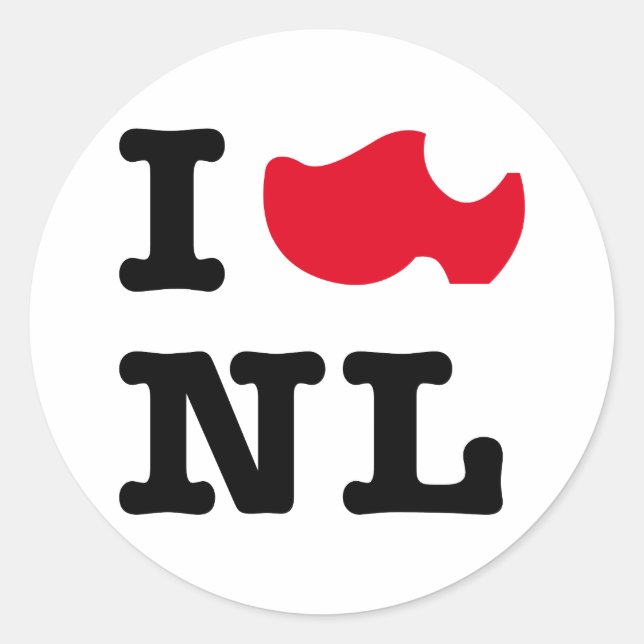 I love NL Classic Round Sticker (Front)