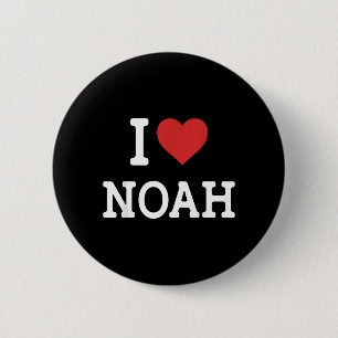 I Love Noah - I Heart Noah - Funny Gift for Noah 6 Cm Round Badge