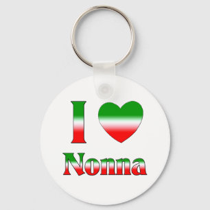 I Love Nonna (Italian Grandmother) Key Ring