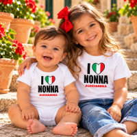 I LOVE NONNA personalised Cute white