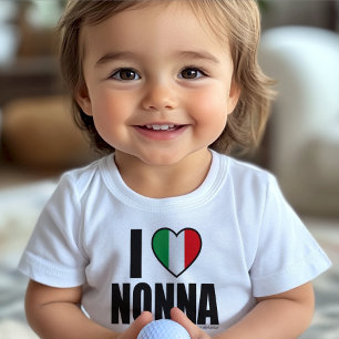 I LOVE NONNA personalised Cute white Baby T-Shirt